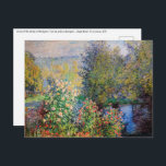 Claude Monet - Gardens hörn i Montgeron Vykort<br><div class="desc">Corner of the Garden at Montgeron / Coin de jardin a Montgeron - Claude Monet,  Oil on Canvas,  1876</div>