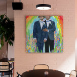Claude Monet Gay Bröllop AI Generated Poster<br><div class="desc">Hur skulle det vara om Monet målade en samtida serie? Låt oss åstadkomma detta med konstgjord intelligens! Den här målningen genereras av artificiell intelligens med hjälp av nyckelord och imickning av Monets stil. Det är bara ett roligt sätt att tänka sig sak på ett annat sätt.)</div>
