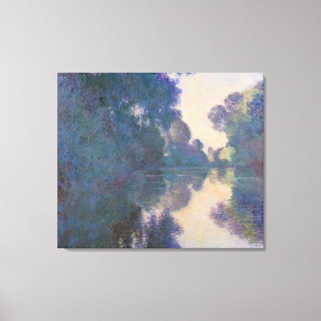 Claude Monet | God morgon på Seine nära Giverny Canvastryck (Framsida)