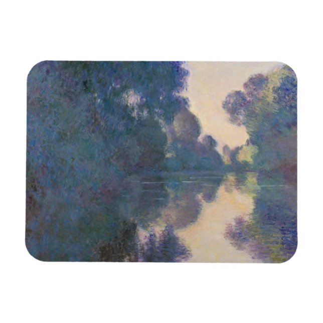 Claude Monet | God morgon på Seine nära Giverny Magnet (Horisontell)