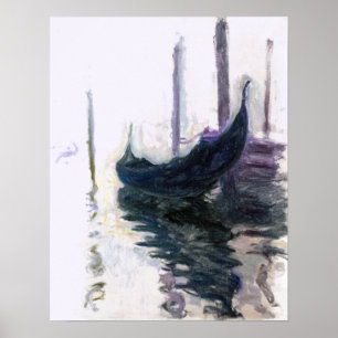 Claude Monet Gondola i Venedig Poster