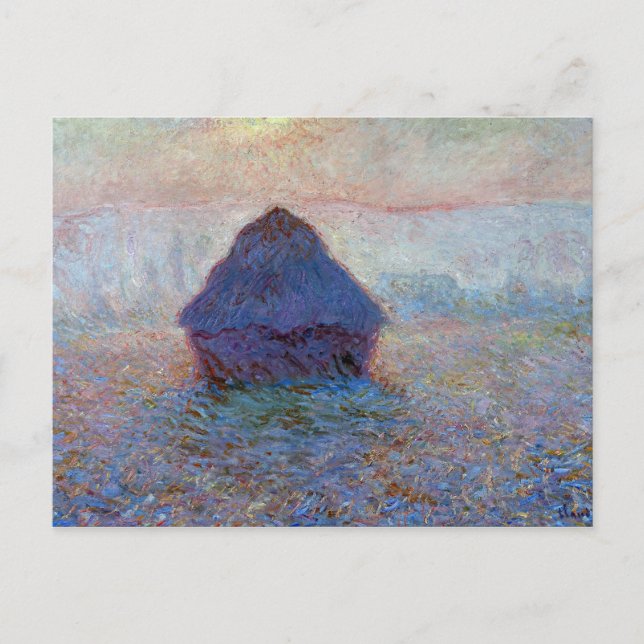 Claude Monet Grainstack, Sol i Mist Vykort (Framsida)
