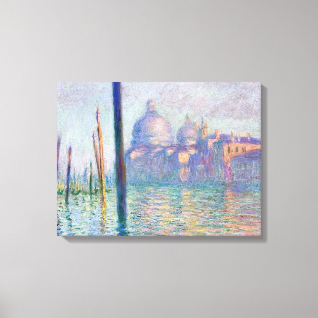 Claude Monet - Grand Canal, Venedig Canvastryck (Framsida)