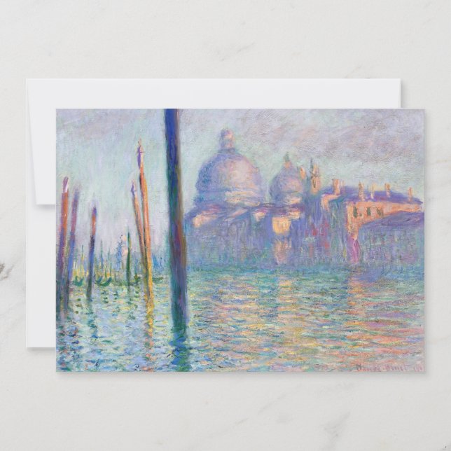 Claude Monet - Grand Canal, Venedig Inbjudningar (Framsida)