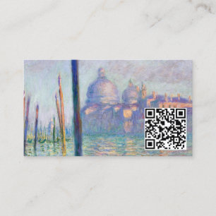 Claude Monet - Grand Canal, Venedig - QR-kod Visitkort