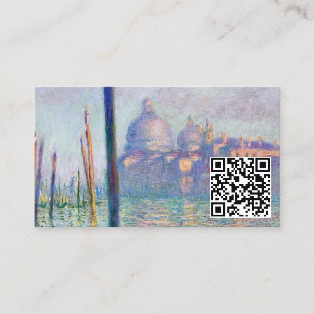 Claude Monet - Grand Canal, Venedig - QR-kod Visitkort (Framsida)