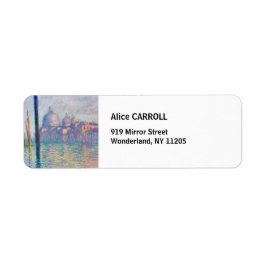 Claude Monet - Grand Canal, Venedig Returadress Etikett