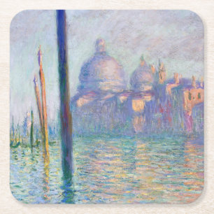 Claude Monet - Grand Canal, Venedig Underlägg Papper Kvadrat