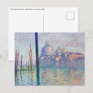 Claude Monet - Grand Canal, Venedig Vykort