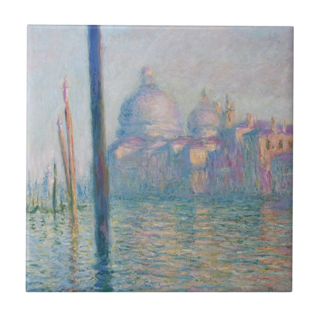 Claude Monet Grand Canal Venice Italien Travel Kakelplatta (Framsidan)