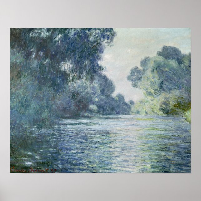 Claude Monet | Gren i Seine nära Giverny Poster (Framsidan)