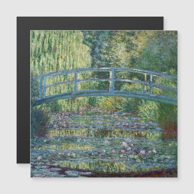 Claude Monet - Grön harmoni Magnetisk kort (Fram/baksida)