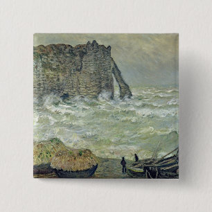 Claude Monet grovt hav på Etretat, 1883 Knapp