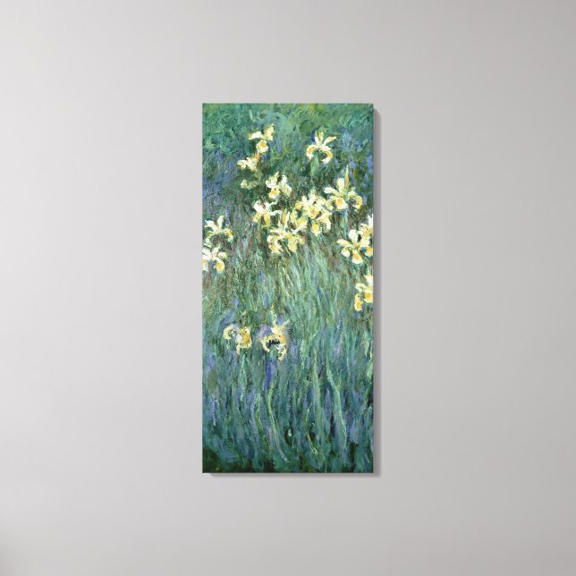 Claude Monet | Gult Irises Canvastryck (Framsida)