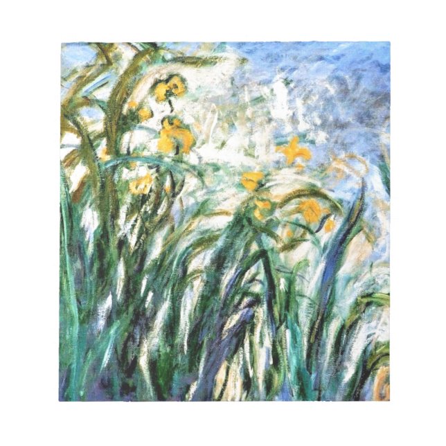 Claude Monet Gult Irises och Malva 19 Anteckningsblock (Framsida)