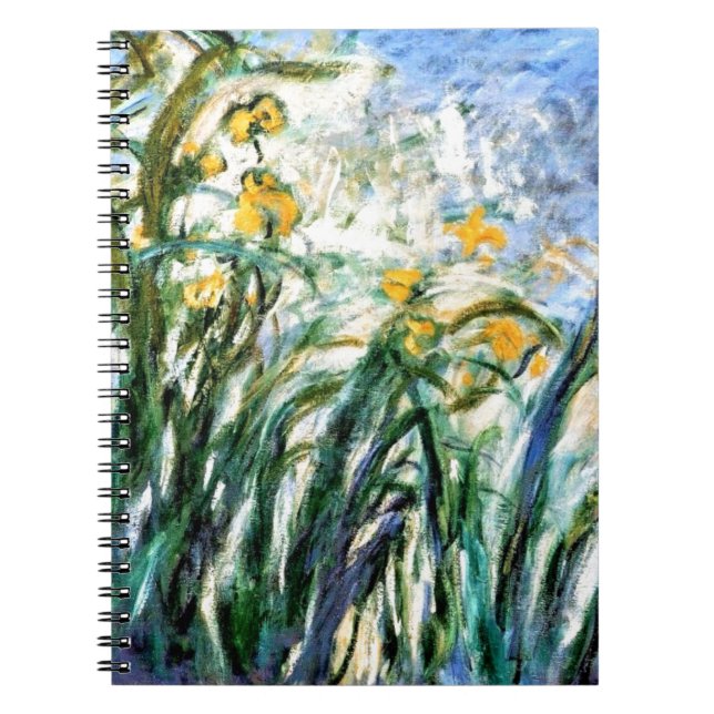 Claude Monet Gult Irises och Malva 19 Anteckningsbok (Framsidan)