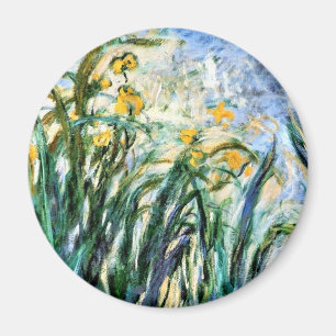 Claude Monet Gult Irises och Malva 19 Magnet