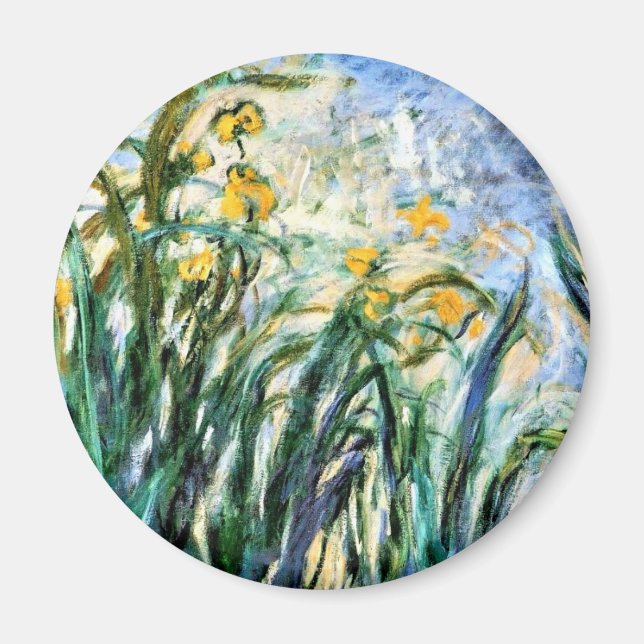 Claude Monet Gult Irises och Malva 19 Magnet (Framsidan)