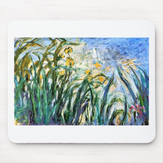 Claude Monet Gult Irises och Malva 19 Musmatta (Framsidan)