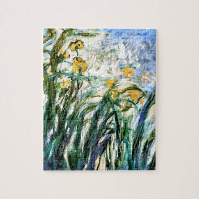 Claude Monet Gult Irises och Malva 19 Pussel (Vertikal)