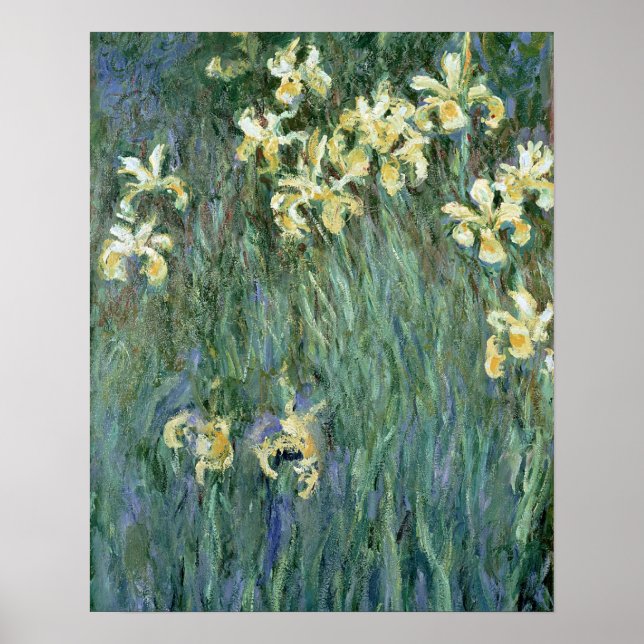 Claude Monet | Gult Irises Poster (Framsidan)