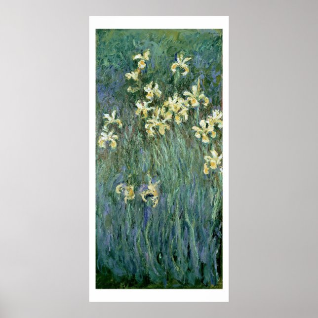 Claude Monet | Gult Irises Poster (Framsidan)