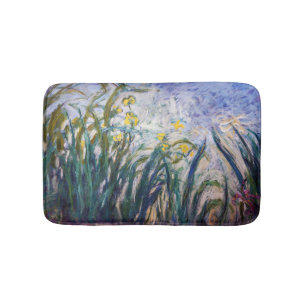 Claude Monet - Gult och Lila Irises Badrumsmatta