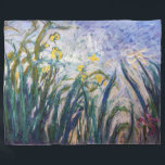 Claude Monet - Gult och Lila Irises Fleecefilt<br><div class="desc">Gult och Lila Irises/Iris jaunes et mauves - Claude Monet,  Oil on Canvas,  1924-1925</div>