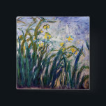 Claude Monet - Gult och Lila Irises Knapp<br><div class="desc">Gult och Lila Irises/Iris jaunes et mauves - Claude Monet,  Oil on Canvas,  1924-1925</div>