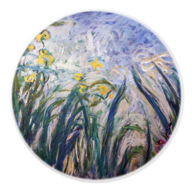 Claude Monet - Gult och Lila Irises Knopp (Framsidan)