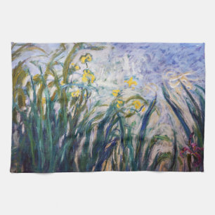 Claude Monet - Gult och Lila Irises Kökshandduk