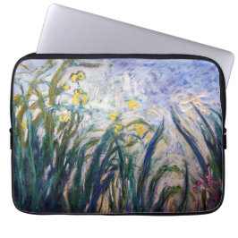 Claude Monet - Gult och Lila Irises Laptop Fodral