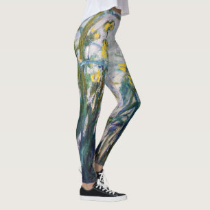 Claude Monet - Gult och Lila Irises Leggings