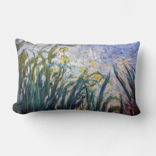 Claude Monet - Gult och Lila Irises Lumbarkudde