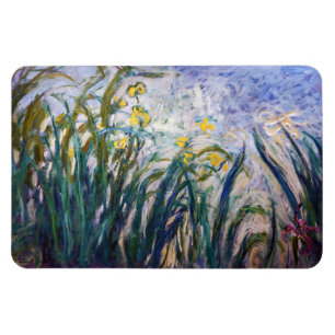 Claude Monet - Gult och Lila Irises Magnet