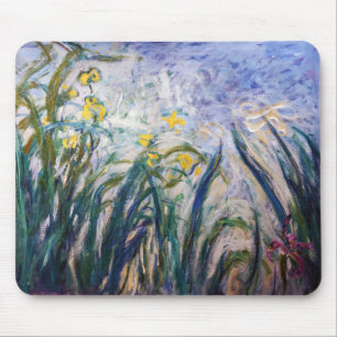 Claude Monet - Gult och Lila Irises Musmatta