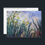 Claude Monet - Gult och Lila Irises Vykort<br><div class="desc">Gult och Lila Irises/Iris jaunes et mauves - Claude Monet,  Oil on Canvas,  1924-1925</div>