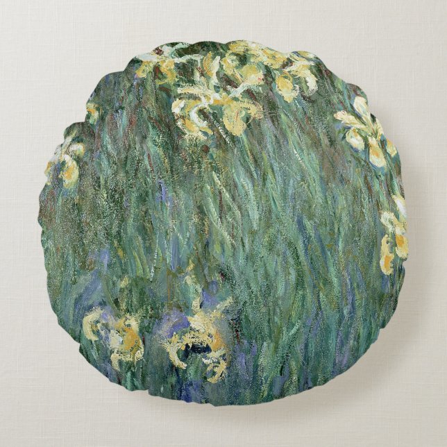 Claude Monet | gultirisesna Rund Kudde (Framsidan)