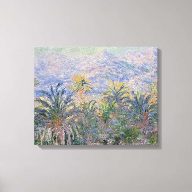 Claude Monet | Handflatan Träd vid Bordighera Canvastryck (Framsida)