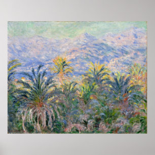 Claude Monet Handflatan Träd vid Bordighera Poster