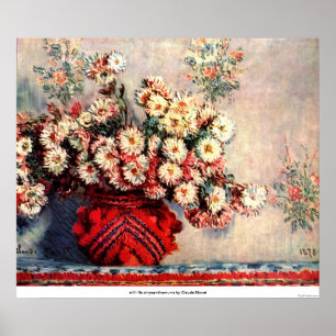 Claude Monet har fortfarande livschrysanthemum Poster