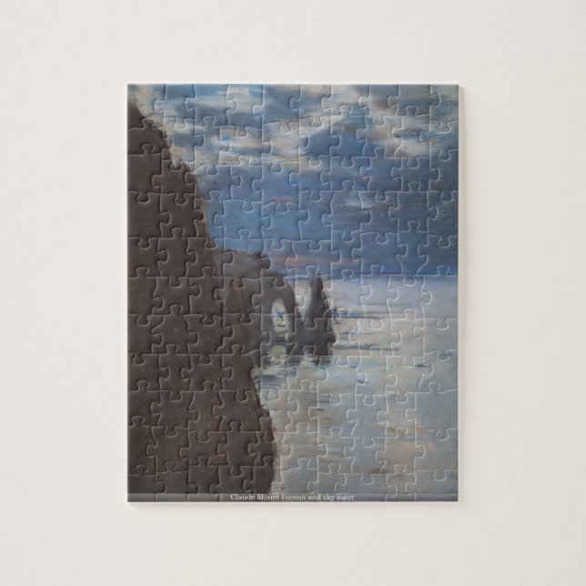Claude Monet - hav- och himmelmeetpussel Pussel (Vertikal)