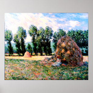 Claude Monet - Haystack på Giverny Poster