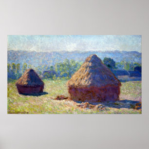 Claude Monet Haystack, sommarens slut Poster