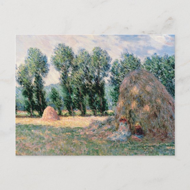 Claude Monet - Haystacks Helg Vykort (Framsida)