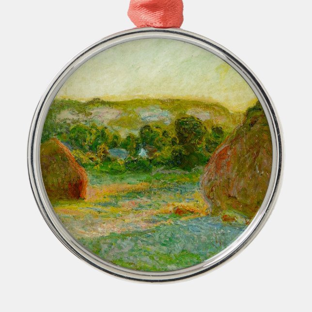 Claude Monet / Haystacks Julgransprydnad Metall (Framsidan)