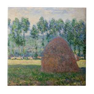 Claude Monet - Haystacks nära Giverny Kakelplatta