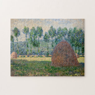Claude Monet - Haystacks nära Giverny Pussel