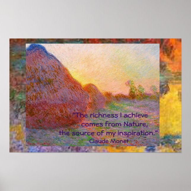 Claude Monet Haystacks Poster (Framsidan)