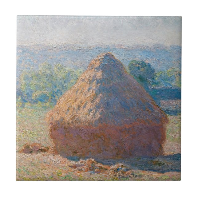 Claude Monet - Haystacks, slutet av sommaren Kakelplatta (Framsidan)